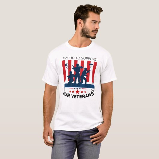Proud to Support Our Veterans Tシャツ (正面フル)