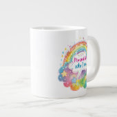 Proud to Who I Am Rainbow Art Self Love Pride Gift ジャンボコーヒーマグカップ (正面右)