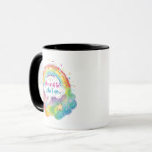 Proud to Who I Am Rainbow Art Self Love Pride Gift マグカップ (正面左)