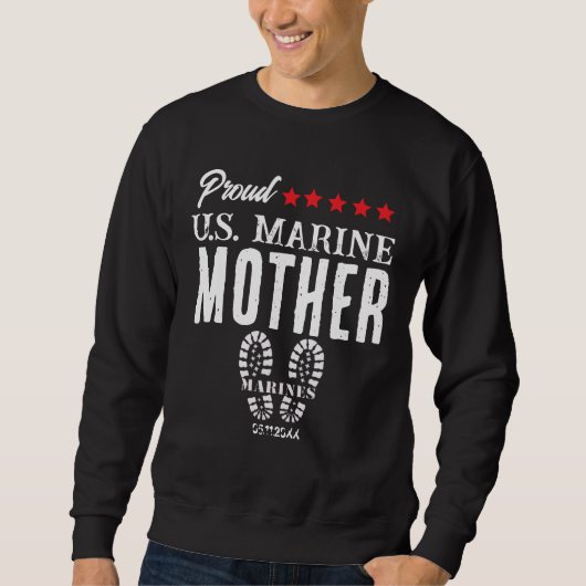 Proud U.S. Marine Customized Military T-Shirt スウェットシャツ (正面)