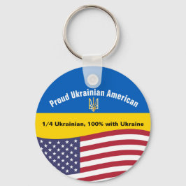 Proud Ukrainian American Stand with Ukraine キーホルダー