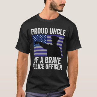 Proud Uncle of A Brave Police Officer boy Tシャツ