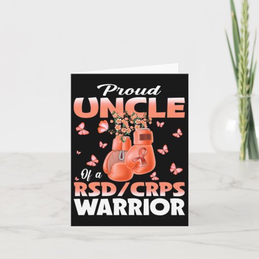 Proud Uncle Of A Rsd Crps Warrior Awareness Boxing カード (正面)