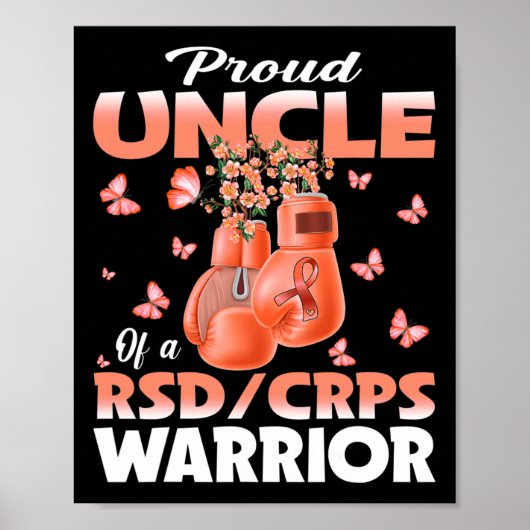 Proud Uncle Of A Rsd Crps Warrior Awareness Boxing ポスター (正面)