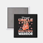Proud Uncle Of A Rsd Crps Warrior Awareness Boxing マグネット (正面/裏面)