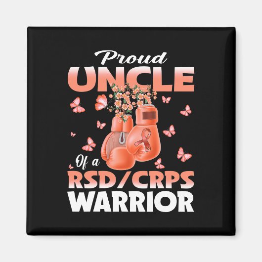 Proud Uncle Of A Rsd Crps Warrior Awareness Boxing マグネット (正面)