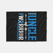 Proud Uncle Of A T1d Warrior Diabetes Awareness Ri フリースブランケット (正面(横))
