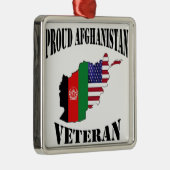 Proud US Afghanistan Veteran メタルオーナメント (右)