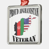 Proud US Afghanistan Veteran メタルオーナメント (左)