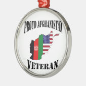 Proud US Afghanistan Veteran メタルオーナメント (左)