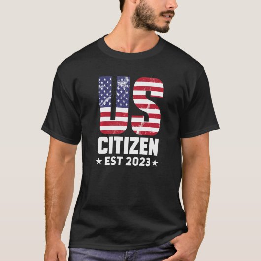Proud US Citizenship Decoration American New USA C Tシャツ (正面)