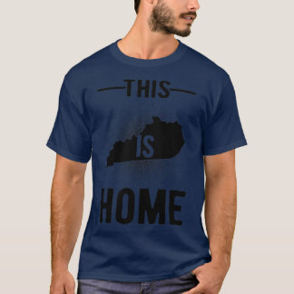 Proud USA Fan State This Is Home Map Kentucky Pre Tシャツ