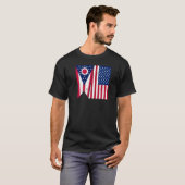 Proud Usa Home Country Patriotic Home State Flag O Tシャツ (正面フル)