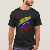 Proud Venezuelan Root Torn Ripped Venezuela Flag Tシャツ (正面)