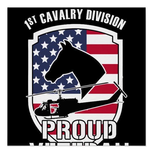 PROUD VETERAN / 1st Cavalry Division ポスター (正面)