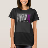 Proud Veteran Asexual Pride Flag Barcode Veterans  Tシャツ (正面)