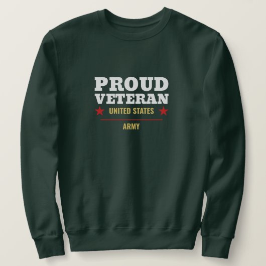 Proud Veteran – United States Army Sweatshirt スウェットシャツ (デザイン正面)
