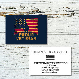 Proud Veteran US Flag Company Thank You サンキューカード