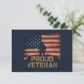Proud Veteran US Flag Company Thank You サンキューカード (スタンド正面)