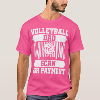 Proud Volleyball Dad Fathers Day girl boy funny Tシャツ