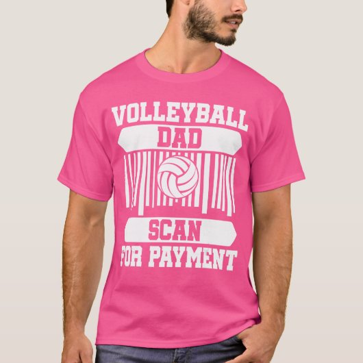 Proud Volleyball Dad Fathers Day girl boy funny Tシャツ (正面)