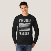 Proud Welder Profession American Flag Tシャツ (正面フル)