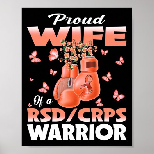 Proud Wife Of A Rsd Crps Warrior Awareness Boxing  ポスター (正面)