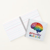 Proudly Autistic Embroidered Rainbow Brain Design  ノートブック (内部)