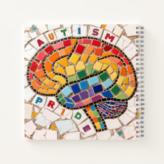 Proudly Autistic Embroidered Rainbow Brain Design  ノートブック