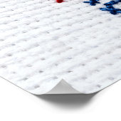 Proudly Autistic Embroidered Rainbow Brain Design  ポスター (角)