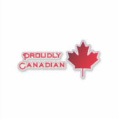 Proudly Canadian Contour Kiss-cut vinyl Sticker シール (正面)