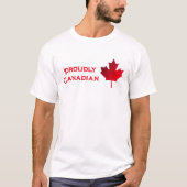 Proudly Canadian. Maple Leaf. T-Shirt Tシャツ (正面)