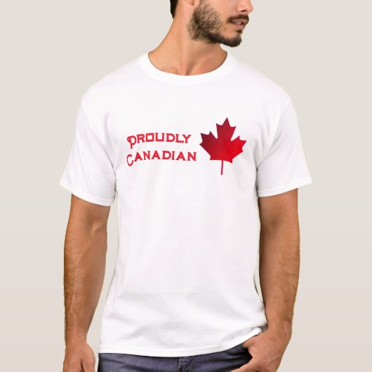 Proudly Canadian. Maple Leaf. T-Shirt Tシャツ (正面)