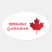 Proudly Canadian Patch 楕円形シール (正面)