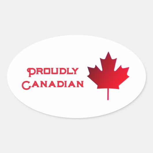 Proudly Canadian Patch 楕円形シール (正面)