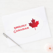 Proudly Canadian Patch 楕円形シール (封筒)