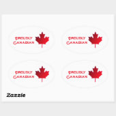 Proudly Canadian Patch 楕円形シール (シート)