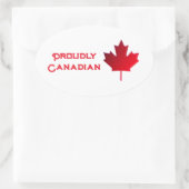 Proudly Canadian Patch 楕円形シール (バッグ)
