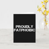 Proudly Fatphobic Funny Gym Print With Hilarious Q カード (黄色い花)