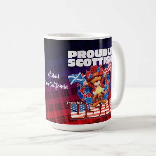 Proudly SCOTTISH from the U.S.A. コーヒーマグカップ (正面右)