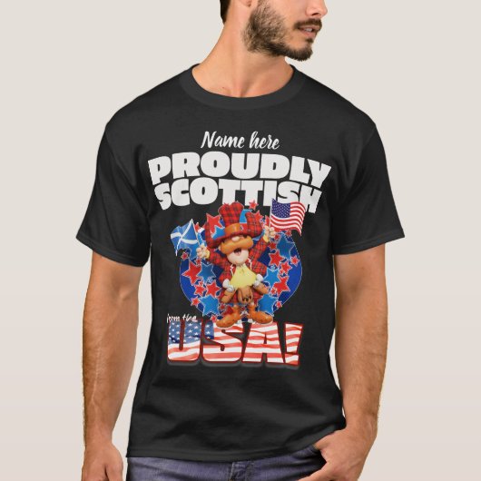 Proudly SCOTTISH from the U.S.A. Tシャツ (正面)