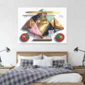 Proun Artifact: The Astral Pilot Geometry キャンバスプリント (インサイチュ (寝室))