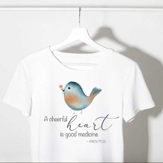 Prov 17:22 – 陽気なハート tシャツ