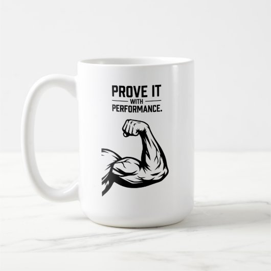 Prove It Minimalist Typography T-Shirt - Bold Acco コーヒーマグカップ (左)