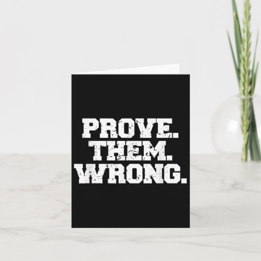 Prove Them Wrong Workout Training Motivation Logo カード (正面)