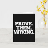 Prove Them Wrong Workout Training Motivation Logo カード (黄色い花)