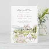 Provençal Elegantes Schloss Französisches Land Bra 招待状 (スタンド正面)