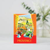Provence,フランス,窓からのビュー,ヴィンテージ ポストカード (スタンド正面)