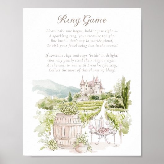 Provence Chateau French Country Ring Game Bridal ポスター (正面)
