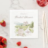 Provence Elegant Chateau French Country Bridal  スタンダードランチョンナプキン (インサイチュ)